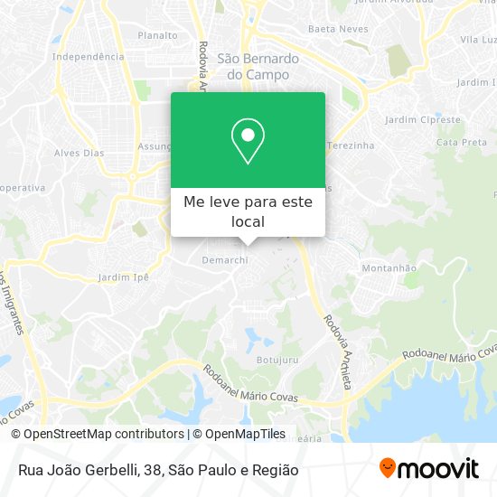 Rua João Gerbelli, 38 mapa