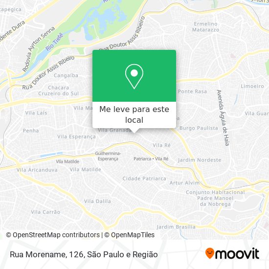 Rua Morename, 126 mapa