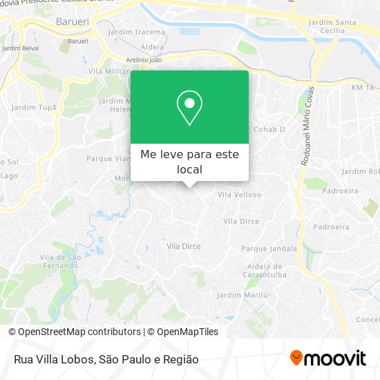 Rua Villa Lobos mapa