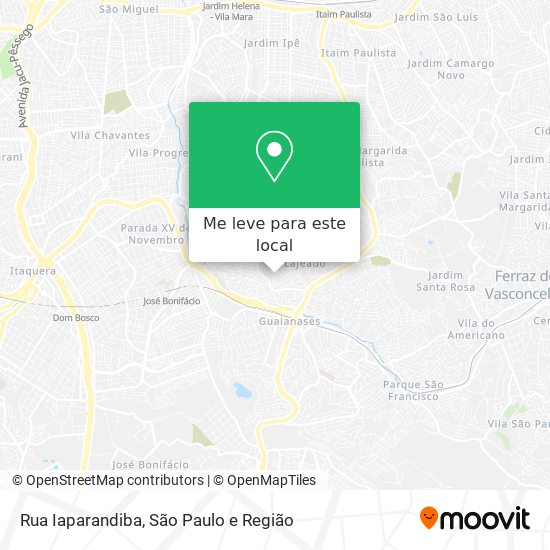 Rua Iaparandiba mapa