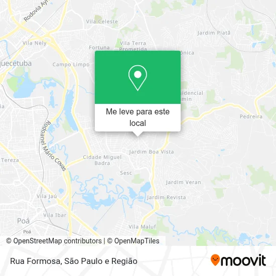 Rua Formosa mapa