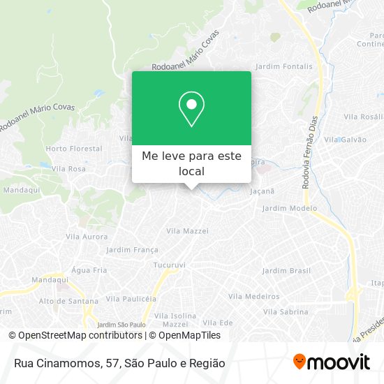Rua Cinamomos, 57 mapa