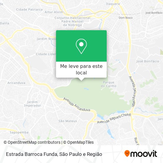 Estrada Barroca Funda mapa