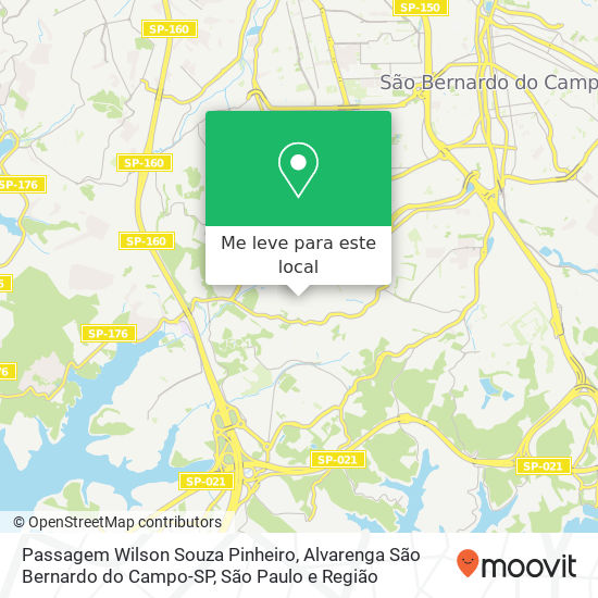 Passagem Wilson Souza Pinheiro, Alvarenga São Bernardo do Campo-SP mapa