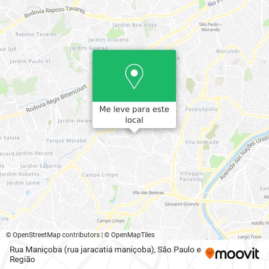 Rua Maniçoba (rua jaracatiá maniçoba) mapa