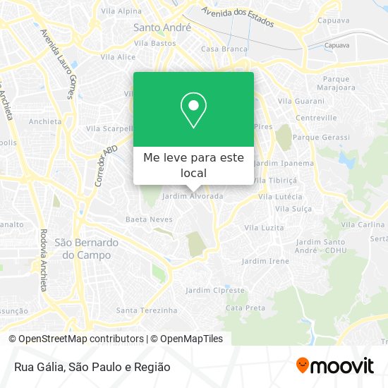 Rua Gália mapa