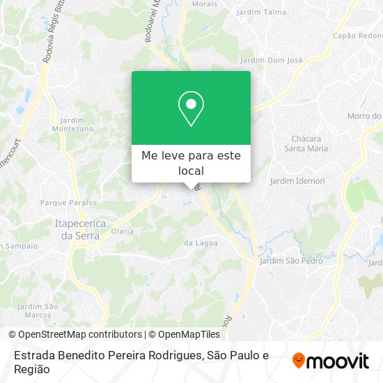 Estrada Benedito Pereira Rodrigues mapa