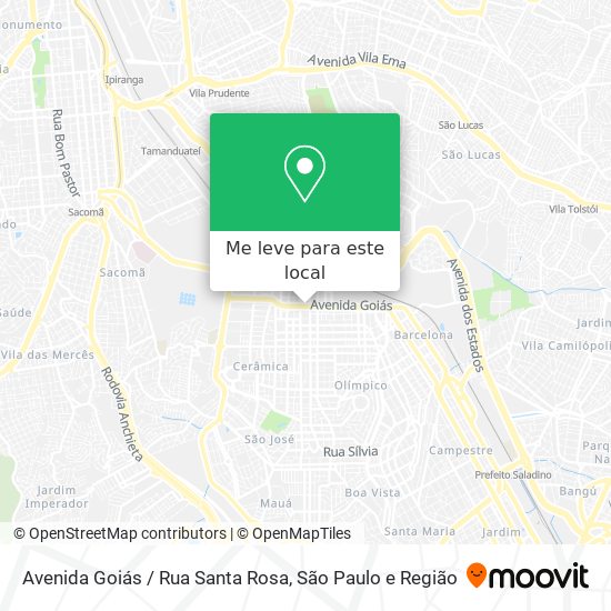 Avenida Goiás / Rua Santa Rosa mapa