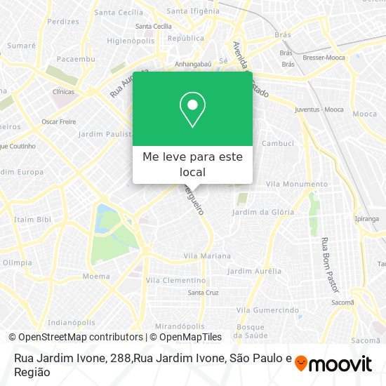 Rua Jardim Ivone, 288,Rua Jardim Ivone mapa