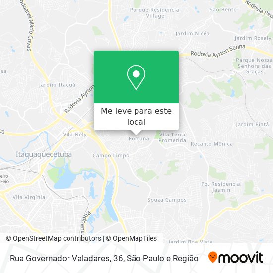 Rua Governador Valadares, 36 mapa