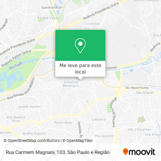 Rua Carmem Magnani, 103 mapa