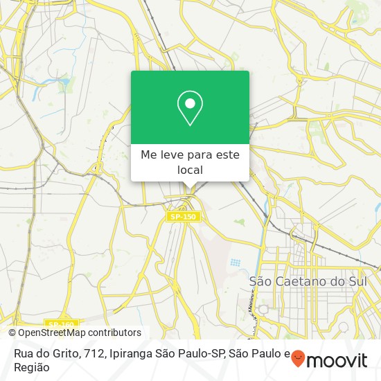 Rua do Grito, 712, Ipiranga São Paulo-SP mapa