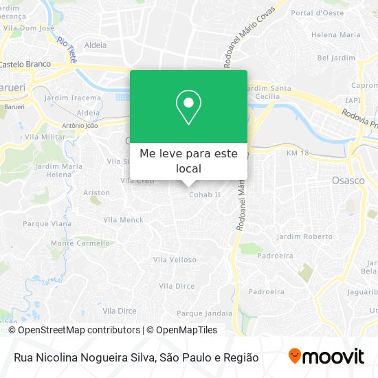 Rua Nicolina Nogueira Silva mapa