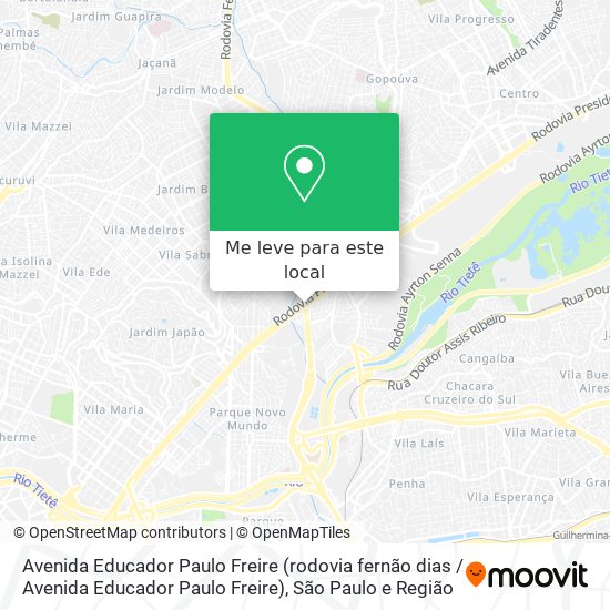 Avenida Educador Paulo Freire (rodovia fernão dias / Avenida Educador Paulo Freire) mapa