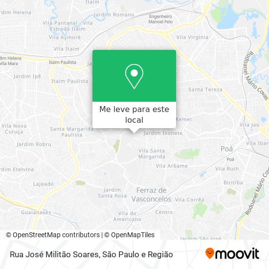 Rua José Militão Soares mapa