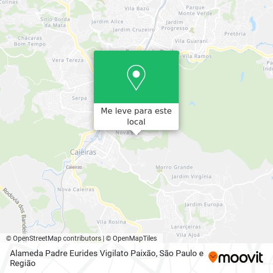 Alameda Padre Eurides Vigilato Paixão mapa