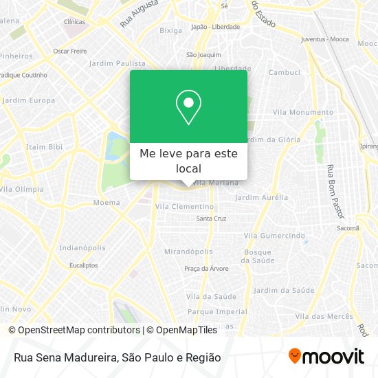 Rua Sena Madureira mapa