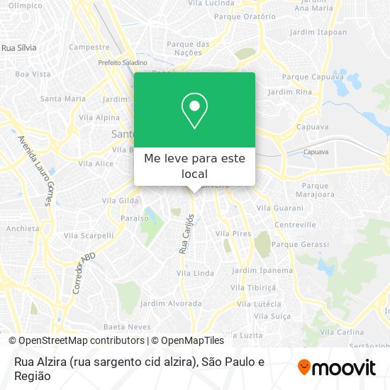 Rua Alzira (rua sargento cid alzira) mapa