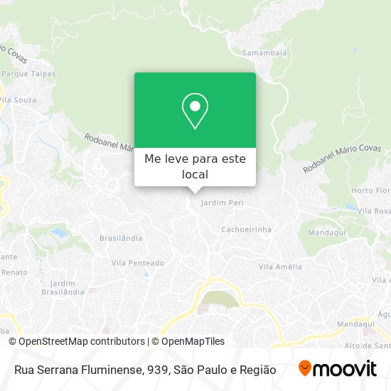 Rua Serrana Fluminense, 939 mapa