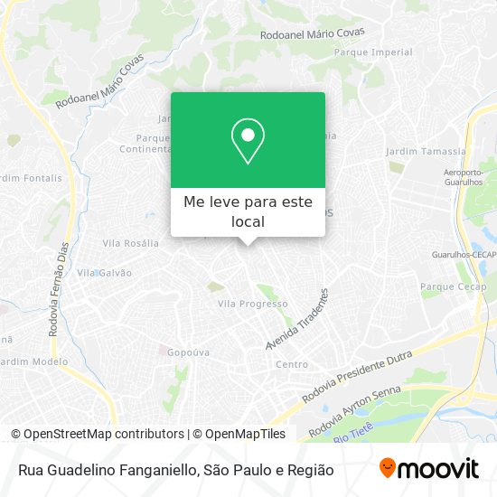 Rua Guadelino Fanganiello mapa