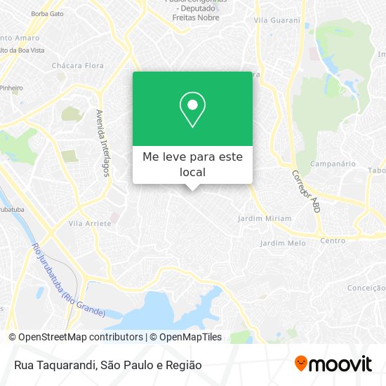 Rua Taquarandi mapa