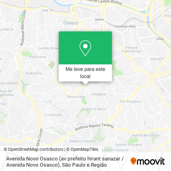 Avenida Novo Osasco (av prefeito hirant sanazar / Avenida Novo Osasco) mapa