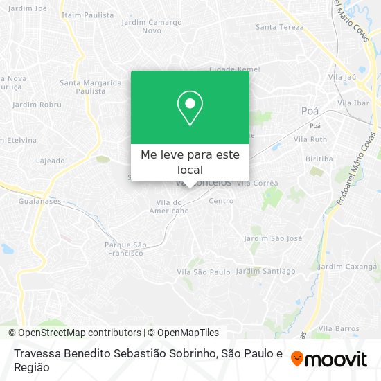 Travessa Benedito Sebastião Sobrinho mapa