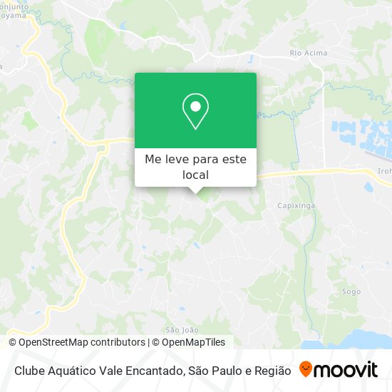 Clube Aquático Vale Encantado mapa