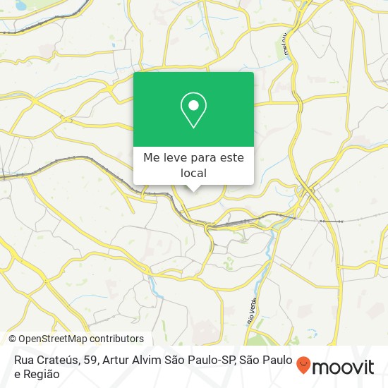 Rua Crateús, 59, Artur Alvim São Paulo-SP mapa