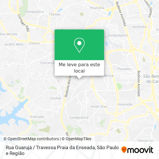 Rua Guarujá / Travessa Praia da Enseada mapa