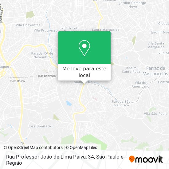 Rua Professor João de Lima Paiva, 34 mapa