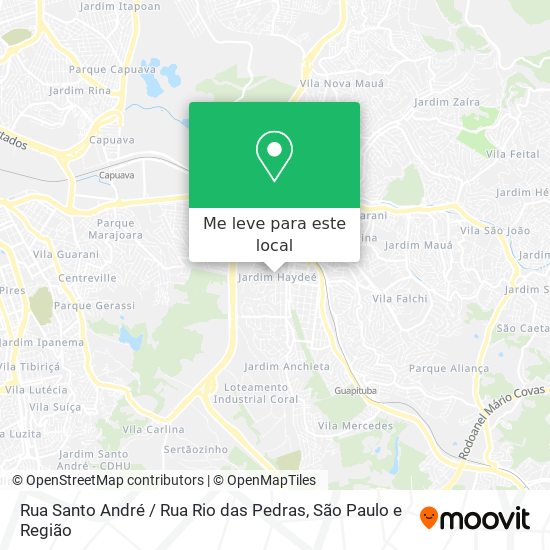 Rua Santo André / Rua Rio das Pedras mapa