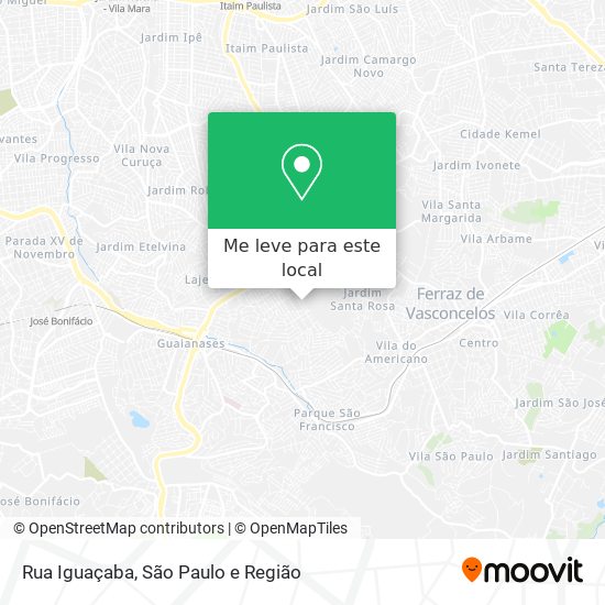 Rua Iguaçaba mapa