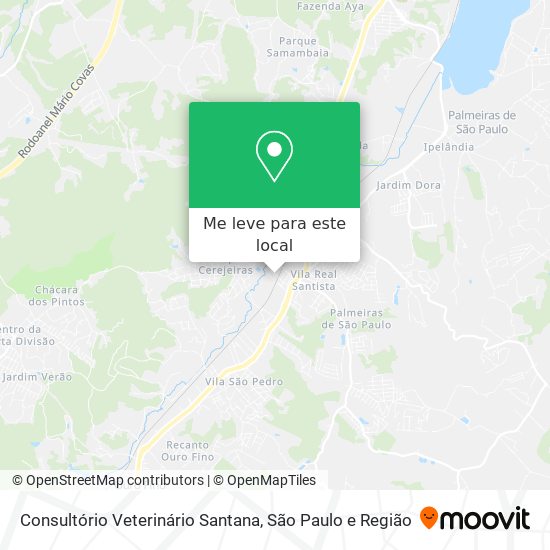 Consultório Veterinário Santana mapa