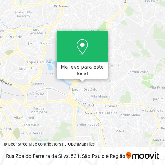 Rua Zoaldo Ferreira da Silva, 531 mapa