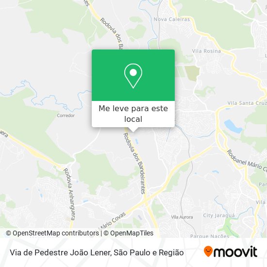 Via de Pedestre João Lener mapa