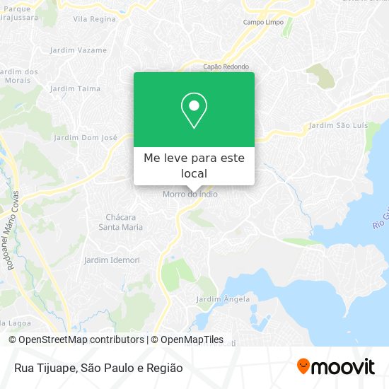 Rua Tijuape mapa