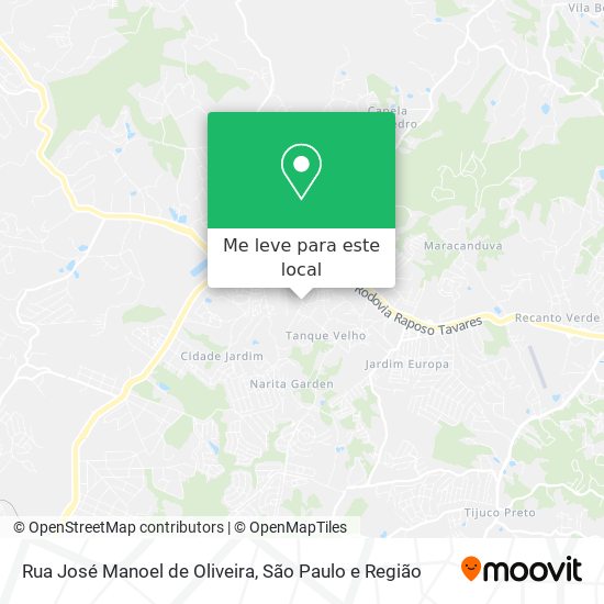 Rua José Manoel de Oliveira mapa