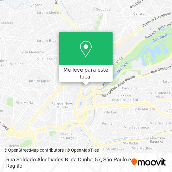 Rua Soldado Alcebíades B. da Cunha, 57 mapa