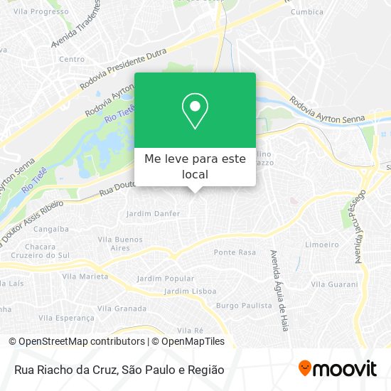 Rua Riacho da Cruz mapa