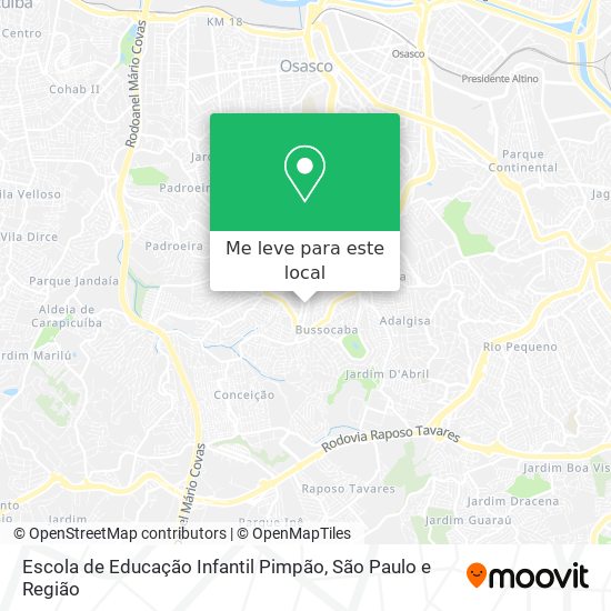 Escola de Educação Infantil Pimpão mapa