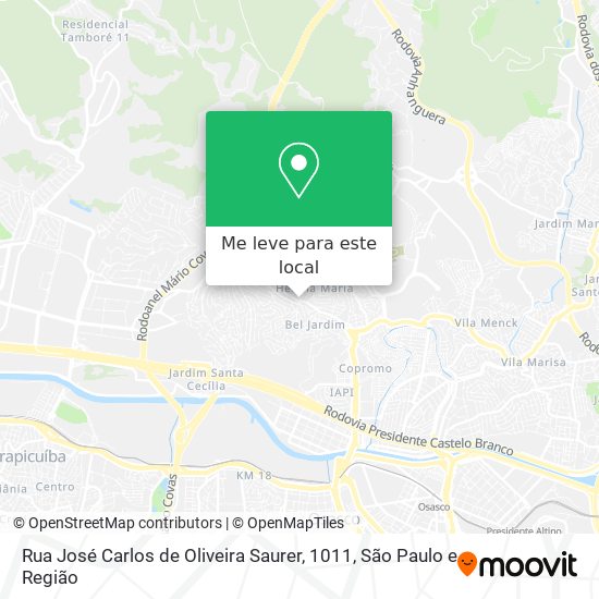 Rua José Carlos de Oliveira Saurer, 1011 mapa