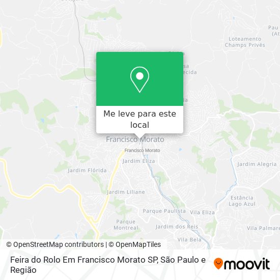 Feira do Rolo Em Francisco Morato SP mapa