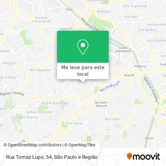 Rua Tomaz Lupo, 54 mapa