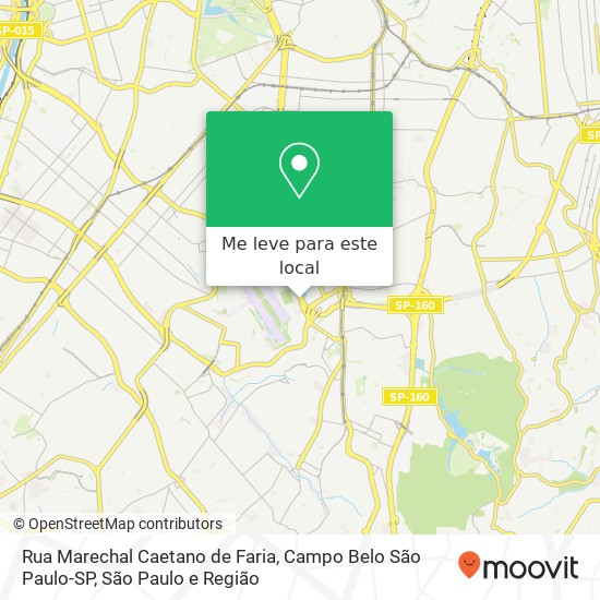 Rua Marechal Caetano de Faria, Campo Belo São Paulo-SP mapa