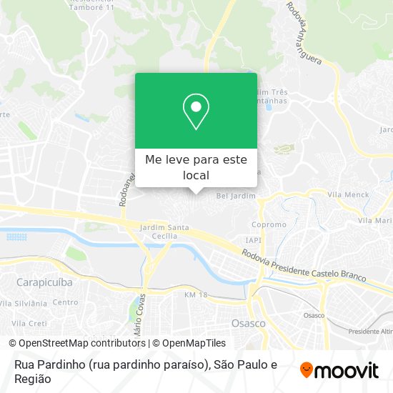 Rua Pardinho (rua pardinho paraíso) mapa
