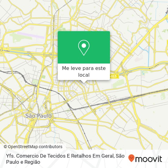 Yfs. Comercio De Tecidos E Retalhos Em Geral, Rua Itapiracaba, 287 Belém São Paulo-SP 03025-050 mapa
