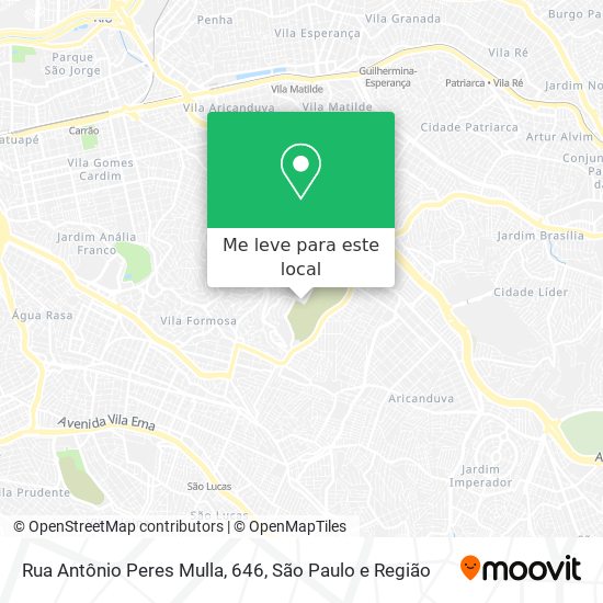 Rua Antônio Peres Mulla, 646 mapa