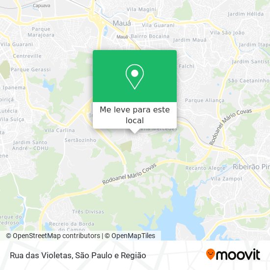 Rua das Violetas mapa