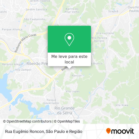 Rua Eugênio Roncon mapa